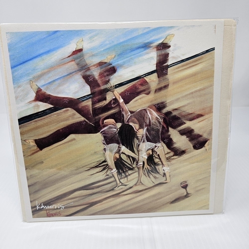Art Print by KD Morris Beach Scene Titled Non Attachment Signed Ready To Frame